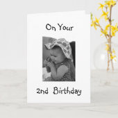 BABY GIRL'S ***2. GEBURTSTAG*** KARTE (Gelbe Blume)