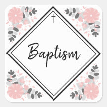 Baby Girl's Baptism Umschlag Aufkleber / Sticker