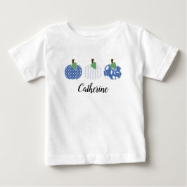 Baby Girls Blue Pumpkin Trio T - Shirt