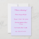 Baby Girls erste Geburtstagsparty Einladung (Rückseite)