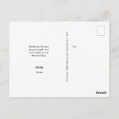 Baby Girl's erstes Geburtstagsparty Foto Postkarte (Rückseite)