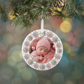 Baby Girls Erstes Weihnachtsfest Foto Rosa Schneef Keramik Ornament