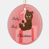 Baby Girls First Christmas Keramikornament (Links)