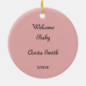 Baby Girls First Christmas Keramikornament (Hinten)