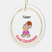 Baby Girl's First Christmas Ornament (Links)