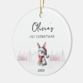 Baby Girl's First Christmas Ornament 2023 modern (Links)