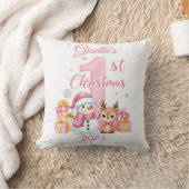 Baby Girl's First Christmas Pillow Kissen (Decke)