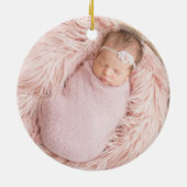 Baby Girl's First Christmas Pink Nutcracker Ballet Keramik Ornament (Hinten)