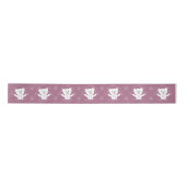Baby Girls First Christmas Polar Bear Pink Satinband (Vorderseite)