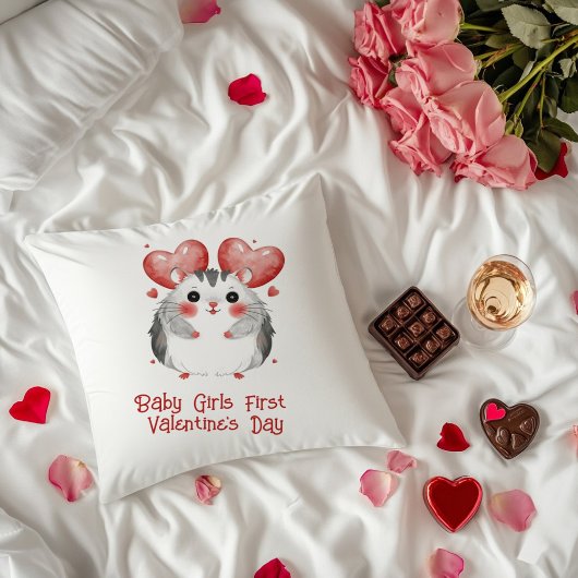 Baby Girls First Valentine's Day Kissen