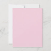 Baby Girls Pink 1. Geburtstag Einladung (Rückseite)