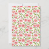 Baby Girls Strawberry Berry First Birthday Einladung (Rückseite)