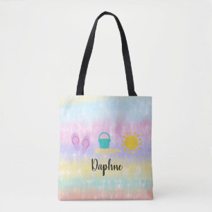 Baby Girls Watercolor Beach Trio Gefärbte Krawatte Tasche