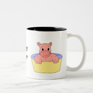 Baby Glückliches Nilpferd Zweifarbige Tasse