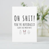 Baby Glückwunsch Karte zur Geburt - Reproduced (Stehend Vorderseite)