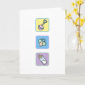 Baby-Glückwünsche für die neuen oder Karte (Gelbe Blume)