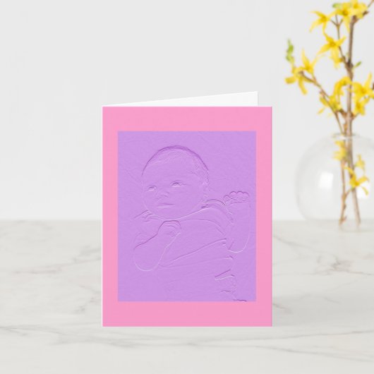 Baby-Glückwünsche Karte (Gelbe Blume)