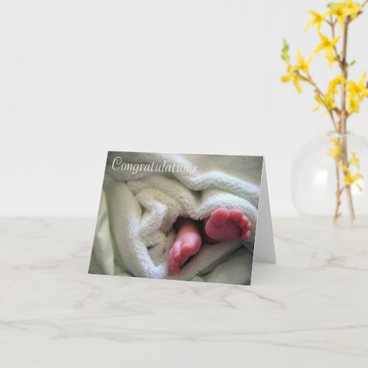 Baby-Glückwünsche Karte (Gelbe Blume)