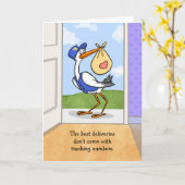 Baby-Glückwünsche mit Storch Karte (Gelbe Blume)
