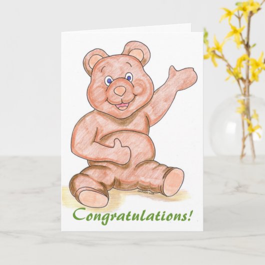 Baby-Glückwünsche! oder irgendwelche Glückwünsche! Karte (Gelbe Blume)