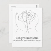 Baby Glückwunschkarte Postkarte (Vorne/Hinten)