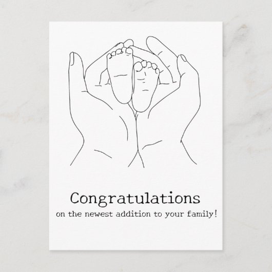 Baby Glückwunschkarte Postkarte (Vorderseite)