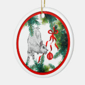Baby Goat and Ribbon Ornament (Links)