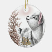 Baby Goat Christmas 16 and YOUR PHOTO Keramik Ornament (Links)