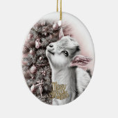 Baby Goat Christmas 1 and YOUR PHOTO Keramik Ornament (Rechts)