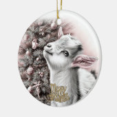 Baby Goat Christmas 1 and YOUR PHOTO Keramik Ornament (Links)