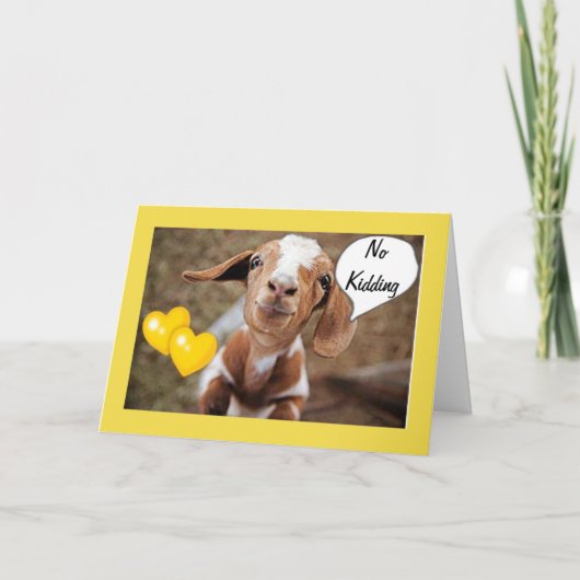 BABY GOAT GEHT AM GEBURTSTAG NICHT UM KARTE (Vorderseite)