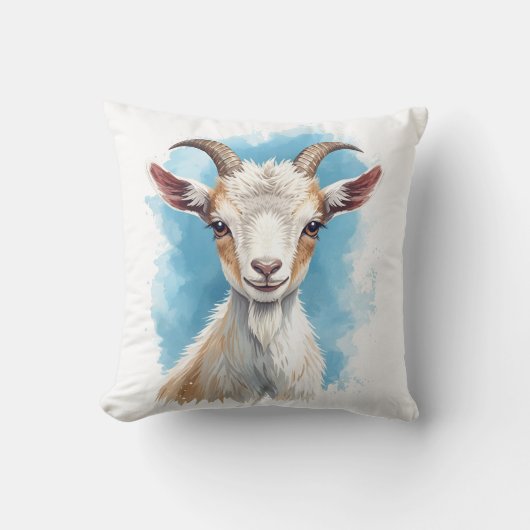 Baby Goat Lächeln Kissen (Vorderseite)