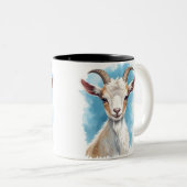 Baby Goat Lächeln Zweifarbige Tasse (VorderseiteRechts)