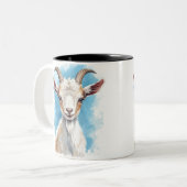 Baby Goat Lächeln Zweifarbige Tasse (Vorderseite Links)