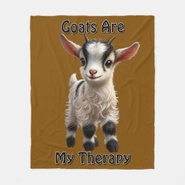 Baby Goat mit Fluffy Fur und hellen Ausdrücken Fleecedecke