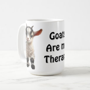 Baby Goat mit Fluffy Fur und hellen Ausdrücken Kaffeetasse