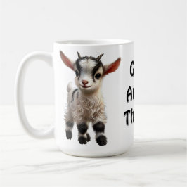 Baby Goat mit Fluffy Fur und hellen Ausdrücken Kaffeetasse