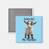 Baby Goat mit Fluffy Fur und hellen Ausdrücken Magnet (Vorderseite/Rückseite)