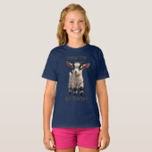 Baby Goat mit Fluffy Fur und hellen Ausdrücken T-Shirt (Vorne ganz)