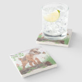 Baby Goat Stone Untersetzer (Seitenansicht)