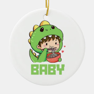 Baby Godzilla Keramik Ornament
