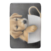 Baby Golden Retriever in a Tea Cup Graphic Badematte (Vorderseite Vertikal)