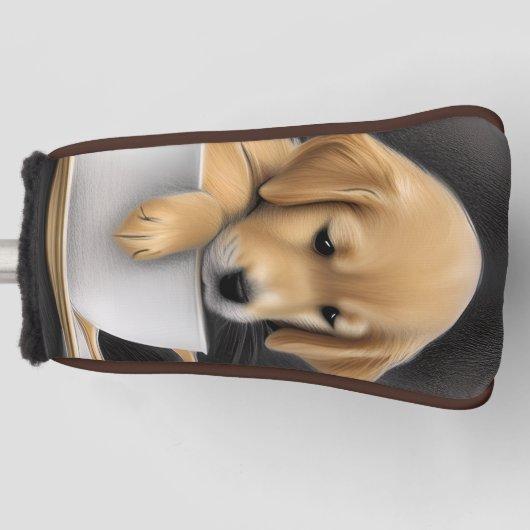 Baby Golden Retriever in a Tea Cup Graphic Golf Headcover (Vorderseite)
