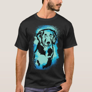 Baby Golden Retriever Malerei Blau Design Hundemut T-Shirt