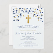 Baby-Goldtaufe Postkarte (Vorne/Hinten)