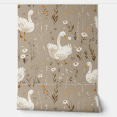 Baby Goose Taupe Kinderzimmer Tapete (Abrollen)