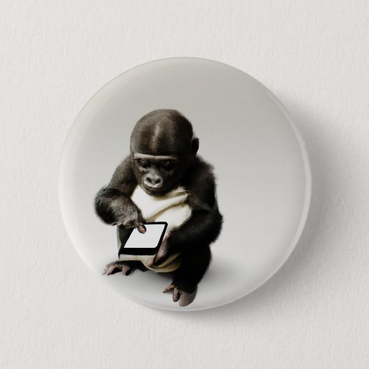 Baby gorilla Button / チビゴリラの缶バッジ Gorilla Life (Vorderseite)