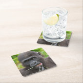 Baby Gorilla Cutness Rechteckiger Pappuntersetzer (Vor Ort)