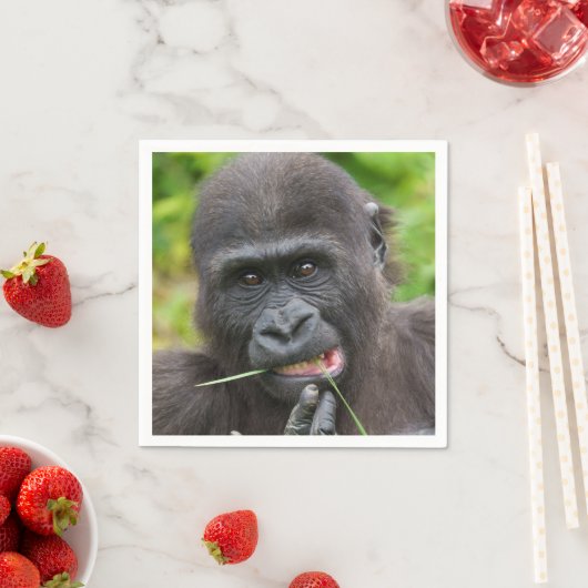 Baby Gorilla Cutness Serviette (Beispiel)