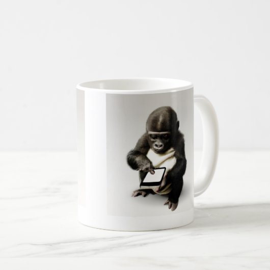 Baby gorilla Mug / チビゴリラのマグカップ Gorilla Life Kaffeetasse (VorderseiteRechts)